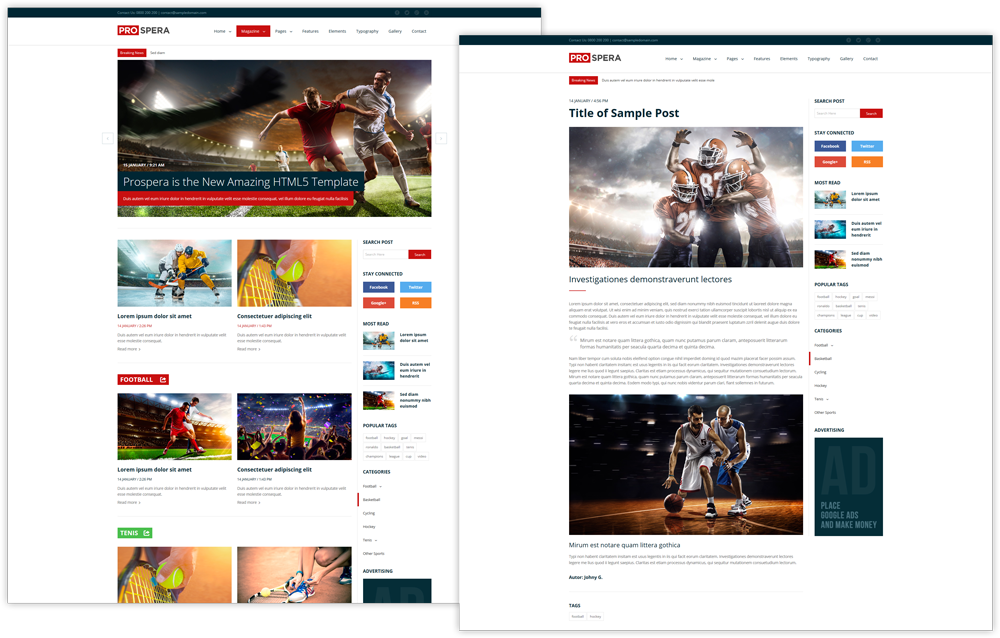 Prospera New Amazing HTML5 Template